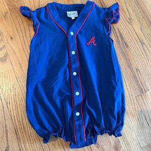 BB BABY GIRLS ATLANTA BRAVES ROMPER 3T